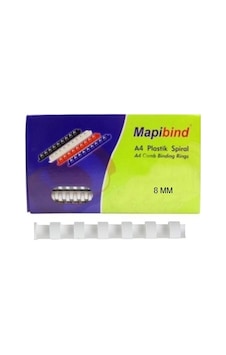 Mapi Spiral Plastik 8 Mm Beyaz Mapi Spiral Plastik 8 Mm Beyaz