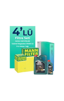 Mann Mercedes B150 Benzin Filtre Bakım Seti Castrol Motor Yağlı (2005-2011) 4 Lü Mann Mercedes B150 Benzin Filtre Bakım Seti Castrol Motor Yağlı (2005-2011) 4 Lü