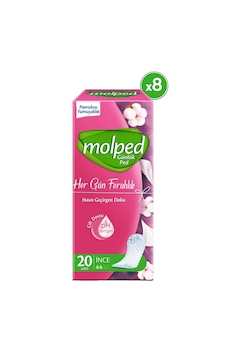 Molped Her Gün Ferahlık Günlük Ped İnce 8 x 20'li