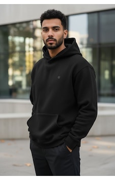 Nikbin Kapşonlu Sweatshirt Siyah