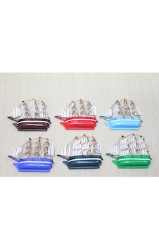 Plastik Gemi Magnet Alk3444 Çok Renkli
