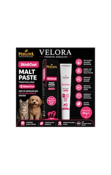 Perlina Skin&coat Malt Paste 50 Gr Kedi Ve Köpekler İçin Tüy & Deri Sağlığı Desteği Omega 3, Hidrolize Kolajen, Biotin Gluten Free - 885808314