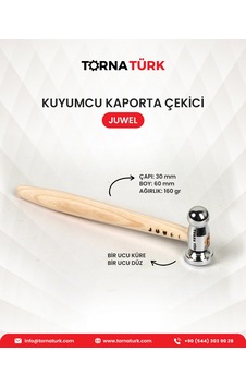 Kuyumculuk Kuyumcu Kaporta Çekici -bir Ucu Küre - Bir Ucu Düz - 160 Gram Metalik Kuyumculuk Kuyumcu Kaporta Çekici -bir Ucu Küre - Bir Ucu Düz - 160 Gram Metalik