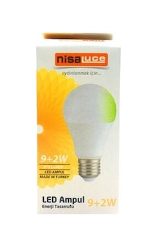 Nisaluce Nisaluc Eamp-074/by Led Ampul 9+2w E27 Beyaz-yeşil - 10'li Paket Diğer Nisaluce Nisaluc Eamp-074/by Led Ampul 9+2w E27 Beyaz-yeşil - 10'li Paket Diğer