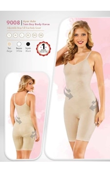 9008 Ayar Askılı Tam Boy Body Korse Ten 9008 Ayar Askılı Tam Boy Body Korse Ten