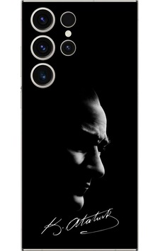Samsung Galaxy S23 Ultra Uyumlu Şeffaf Kılıf Atatürk 1 Tasarımlı Samsung Galaxy S23 Ultra Uyumlu Şeffaf Kılıf Atatürk 1 Tasarımlı