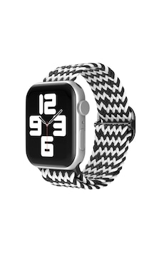 Apple Watch 38mm Kordon - Zigzag Siyah-beyaz Apple Watch 38mm Kordon - Zigzag Siyah-beyaz
