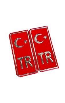 Tr Plaka Sticker Yapıştırma Türk Bayrağı