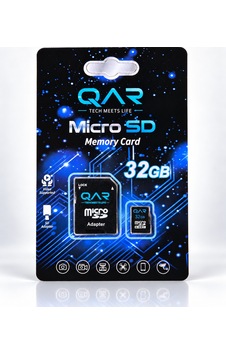 Qar Microsdxc Hafıza Kartı 32 Gb, Sd Adaptörlü, U1 Class 10, 100 Mb/s Qar Microsdxc Hafıza Kartı 32 Gb, Sd Adaptörlü, U1 Class 10, 100 Mb/s