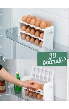 30 Bölmeli Yumurta Kutusu 3 Katlı Yumurtalık Buzdolabı Organizeri 30 Bölmeli Yumurta Kutusu 3 Katlı Yumurtalık Buzdolabı Organizeri