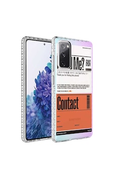Galaxy S20 Fe Kılıf Airbag Kenarlı Renkli Desenli Silikon Zore Elegans Kapak NO6
