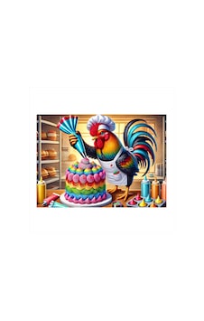 Doğum Günü Pastası Ve Horoz Mdf Poster Doğum Günü Pastası Ve Horoz Mdf Poster