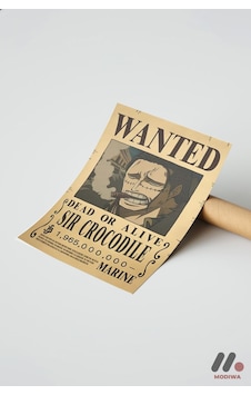 One Piece Sir Crocodile Wanted Poster, Çerçevesiz Yüksek Kalite Duvar Afişi - Anime Severlere Özel H One Piece Sir Crocodile Wanted Poster, Çerçevesiz Yüksek Kalite Duvar Afişi - Anime Severlere Özel H