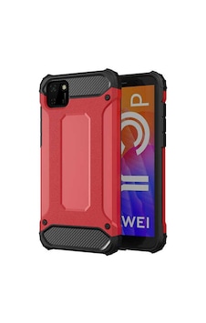 Kilifone - Huawei Uyumlu Y5p - Kılıf Çift Katman Zırh Tank Crash Military Kapak - Kırmızı Kilifone - Huawei Uyumlu Y5p - Kılıf Çift Katman Zırh Tank Crash Military Kapak - Kırmızı