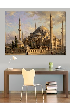 İstanbul Sultanahmet Camii Tarihi Görünüm Dekoratif Kanvas - Mdf Ahşap Tablo