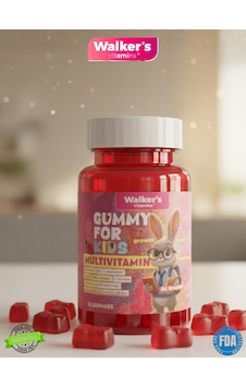 Walker's Vitamins Kids Multivitamin Gummy Sitikolin Lutein Çinko C Vitamini, Göz,, Boy Uzaması Walker's Vitamins Kids Multivitamin Gummy Sitikolin Lutein Çinko C Vitamini, Göz,, Boy Uzaması