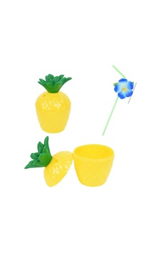 Ananas Hawaii Luau Aloha Pipetli İçecek Kabı Bardak 10x13 Cm 1 Adet Tdrtr Renkli Ananas Hawaii Luau Aloha Pipetli İçecek Kabı Bardak 10x13 Cm 1 Adet Tdrtr Renkli
