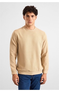 Süvari Bej Regular Melanjlı Baskısız Waffle Bisiklet Yaka Cepsiz Düz Sweatshirt Sw2013700027-bj3 Süvari Bej Regular Melanjlı Baskısız Waffle Bisiklet Yaka Cepsiz Düz Sweatshirt Sw2013700027-bj3