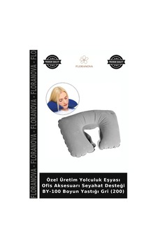 Özel Üretim Yolculuk Eşyası Ofis Aksesuarı Seyahat Desteği By-100 Boyun Yastığı Gri 200