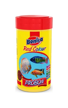 Red Colour Probon Tropikal Balık Yemi Kırmızı Granül Yem Tekli Paket