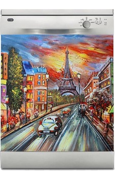 Bulaşık Makinesi Sticker Kaplama Beyaz Eşya Kaplama Paris Boyama Bulaşık Makinesi Sticker Kaplama Beyaz Eşya Kaplama Paris Boyama