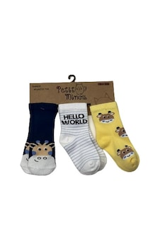 Kitikate Step 3Lü Hello World Soket Çorap 2153 Karışık Renkli Çok Renkli Kitikate Step 3Lü Hello World Soket Çorap 2153 Karışık Renkli Çok Renkli