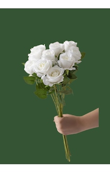 Yapay Beyaz Güller - 10 Adet Beyaz - 892621301 Beyaz