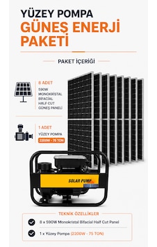 8 Panelli Yüzelsel Pompa Güneş Enerji Paketi 8 Panelli Yüzelsel Pompa Güneş Enerji Paketi