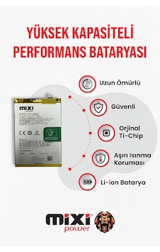 Realme 11 Uyumlu Tam Kapasite Batarya 1 Yıl