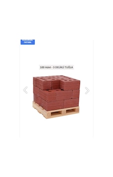 100 adet 3 delikli tuğla 100 adet 3 delikli tuğla