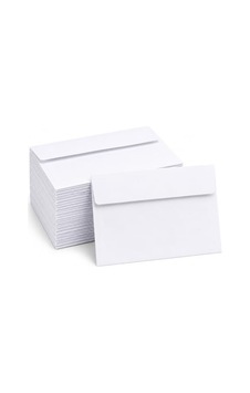 Orret Home 100 Adet Kendinden Yapışkanlı Beyaz Mektup Zarfı, Tutkallı Kapaklı Zarf, Davetiye Tebrik Kartı Para Evrak Posta Gönderim Ofis Okul Zarfı, Düğün Davetiyesi Not Kartı İçin, 16x11 Cm