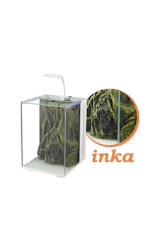 Nubios - 405 - Nano Akvaryum Inca Dekorlu - Csmo-tex - Beyaz 20x22x29cm Nubios - 405 - Nano Akvaryum Inca Dekorlu - Csmo-tex - Beyaz 20x22x29cm