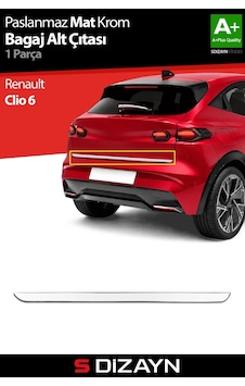 S-dizayn Renault Clio 6 Krom Bagaj Alt Çıtası Mat Krom 2025 Üzeri A+ Kalite