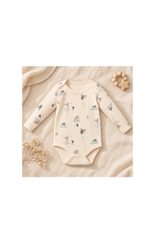Cantaz Unisex Bebek Koala Desenli %100 Pamuk Uzun Kollu Çıtçıtlı Body Zıbın Krem Cantaz Unisex Bebek Koala Desenli %100 Pamuk Uzun Kollu Çıtçıtlı Body Zıbın Krem