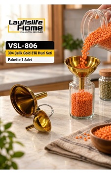 Gold Çelik 3'lü Huni Seti Mutfak Şişe Kavanoz Dolum Hunisi Sıvı Aktarma Hunisi Vsl-806 Diğer Gold Çelik 3'lü Huni Seti Mutfak Şişe Kavanoz Dolum Hunisi Sıvı Aktarma Hunisi Vsl-806 Diğer