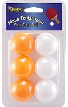 Brons Masa Tenisi (Ping Pong) Topu 6'lı