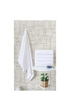 Eco Lounge Otel Tipi 6'lı 70x140 Banyo Havlusu Beyaz Çok Renkli