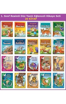 1. Sınıf Resimli Eğlenceli Düz Yazılı Hikaye Seti 20 Kitap Kırmızı Kurdele- Konuşan Hayvan 1. Sınıf Resimli Eğlenceli Düz Yazılı Hikaye Seti 20 Kitap Kırmızı Kurdele- Konuşan Hayvan