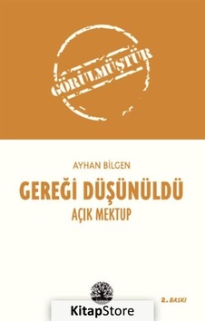 Gereği Düşünüldü - Ayhan Bilgen - Vivo Yayınevi Gereği Düşünüldü - Ayhan Bilgen - Vivo Yayınevi