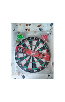 Büyük Boy Dart Seti - Oklu Dart Seti -dart Hedef Tahtası 6 Adet Oklu
