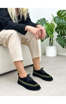 Erva'nın Butiği Siyah Hakiki Deri Santa Bağcık Detay Kadın Sneakers-6388 Erva'nın Butiği Siyah Hakiki Deri Santa Bağcık Detay Kadın Sneakers-6388