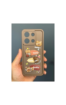 Fibaks Redmi Note 13 4G Uyumlu Kılıf Tasarımlı Desenli Kamera Korumalı Ayıcık Kahve Renkli Yumuşak Silikon Kapak Fibaks Redmi Note 13 4G Uyumlu Kılıf Tasarımlı Desenli Kamera Korumalı Ayıcık Kahve Renkli Yumuşak Silikon Kapak