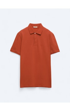Kip Kiremit Düz Polo Yaka %100 Pamuk T-shirt KIREMIT Kip Kiremit Düz Polo Yaka %100 Pamuk T-shirt KIREMIT