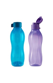 Eko Şişe 750 Ml Mavi Vidalı Kapak Mor Kolay Kapak 2'li Set Çok Renkli