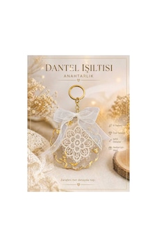 Elisam Epoksi Dantelli Epoksi Anahtarlık Beyaz - 869339232 Beyaz