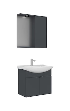 Orka Banyo Dolabı Purus 65 Cm Asma Banyo Dolabı Takımı Antrasit Spot Aynalı I Antrasit Spot Aynalı Antrasit Orka Banyo Dolabı Purus 65 Cm Asma Banyo Dolabı Takımı Antrasit Spot Aynalı I Antrasit Spot Aynalı Antrasit