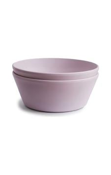 Mushie İkili Yuvarlak Yemek Kasesi - Soft Lilac Lila