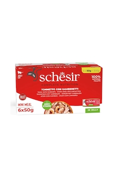 Schesir Ton Ve Karidesli Tam Ve Dengeli Jöleli Multipack Kedi Konservesi 6 X 50 G Schesir Ton Ve Karidesli Tam Ve Dengeli Jöleli Multipack Kedi Konservesi 6 X 50 G