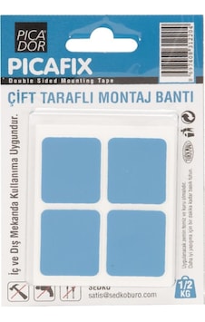 Picador Çift Taraflı Montaj Bandı Kare Mavi - 2 Adet Diğer Picador Çift Taraflı Montaj Bandı Kare Mavi - 2 Adet Diğer