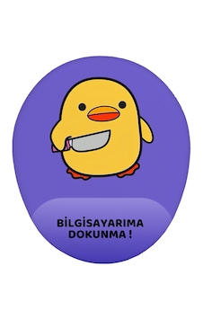Bela Ördek Bilgisayarıma Dokunma Kaymaz Buruşmaz Kırılmaz Bilek Destekli Mouse Pad Mor Bela Ördek Bilgisayarıma Dokunma Kaymaz Buruşmaz Kırılmaz Bilek Destekli Mouse Pad Mor
